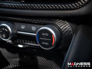 Alfa Romeo Stelvio Air Conditioning Dash Bezel - Carbon Fiber - Pre '20 - Feroce Carbon Alfa Romeo Stelvio Air Conditioning Dash Bezel - Carbon Fiber - Pre '20 - Feroce Carbon